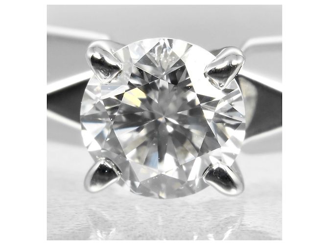 Boucheron Solitaire à facette Platine - vue 4
