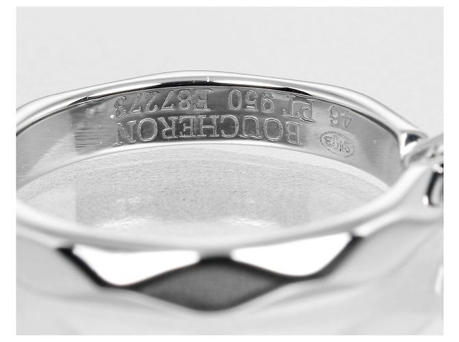 Boucheron Solitaire à facette Platine - vue 6