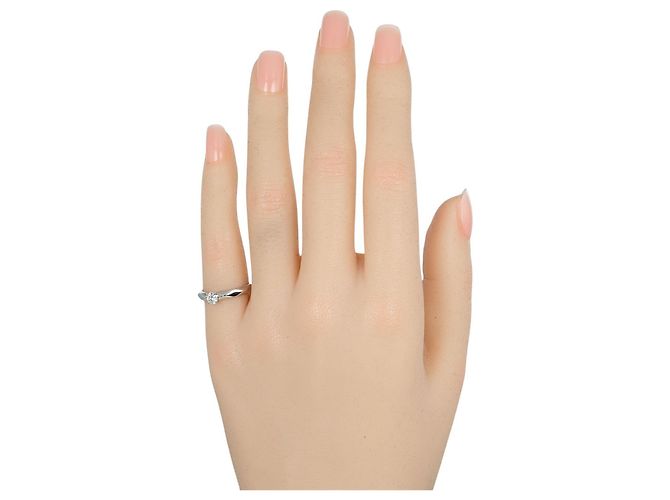 Boucheron Solitaire à facette Platine - vue 7