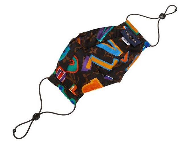 Set di sciarpe in cotone e seta Louis Vuitton Monogram Letters × NBA Marrone - vista 2
