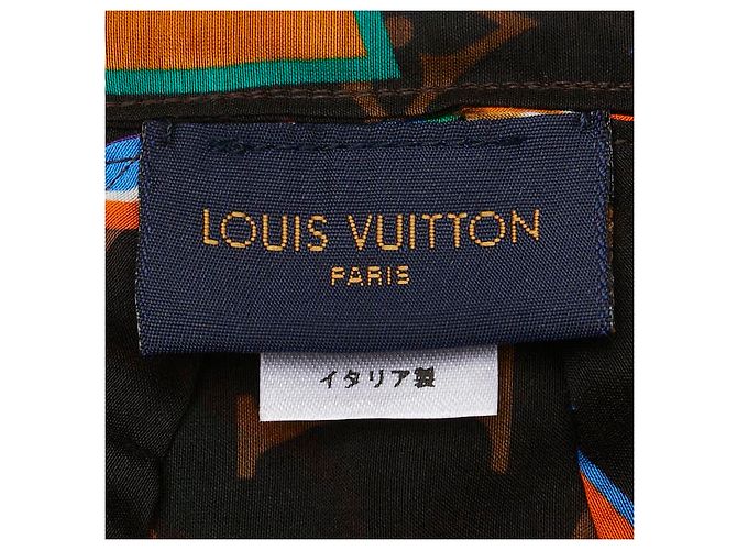 Set di sciarpe in cotone e seta Louis Vuitton Monogram Letters × NBA Marrone - vista 6