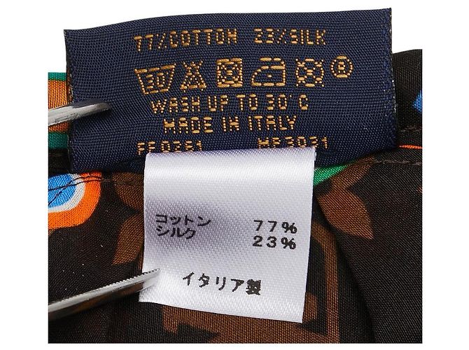 Set di sciarpe in cotone e seta Louis Vuitton Monogram Letters × NBA Marrone - vista 7