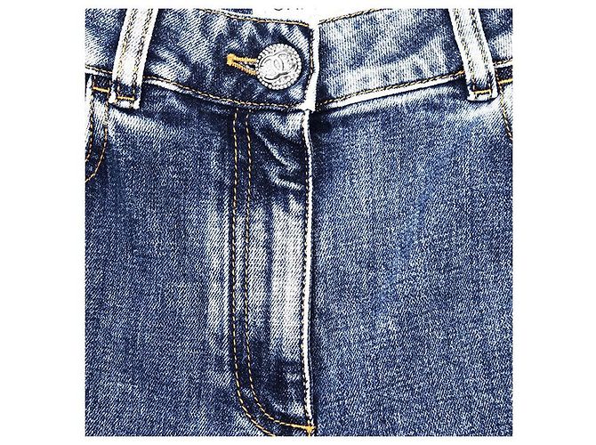 Pantalones de mezclilla de shearling Chanel P74543 Azul - vista 11