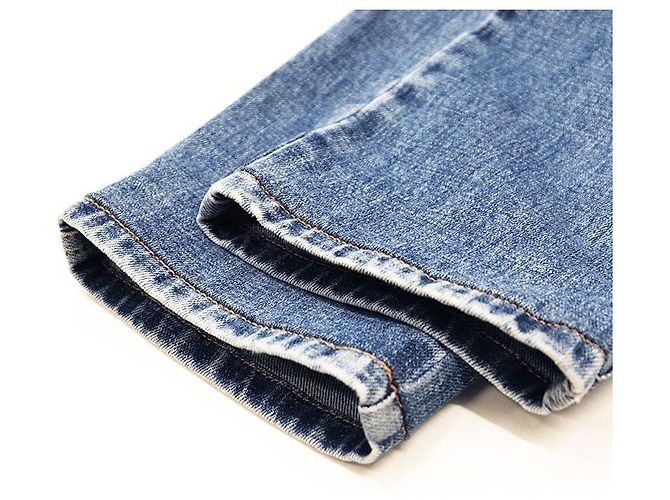Pantalones de mezclilla de shearling Chanel P74543 Azul - vista 7