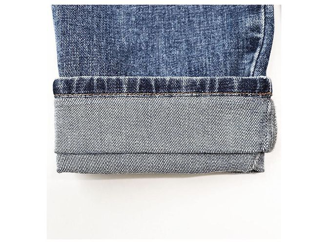 Pantalones de mezclilla de shearling Chanel P74543 Azul - vista 8