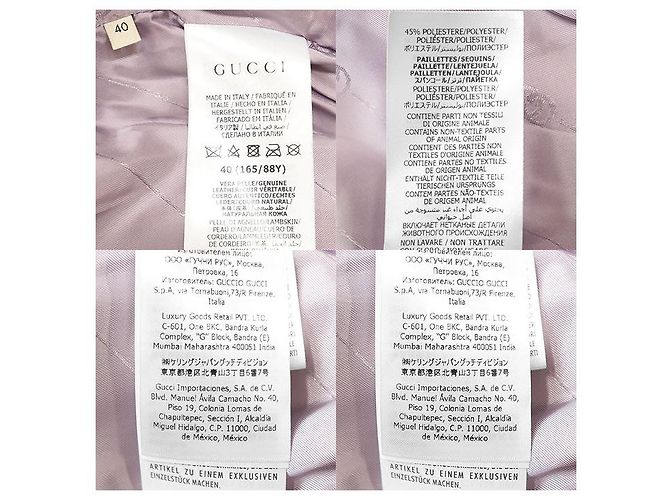 Chaqueta de piel de cordero Love Parade Gucci Dorado - vista 10