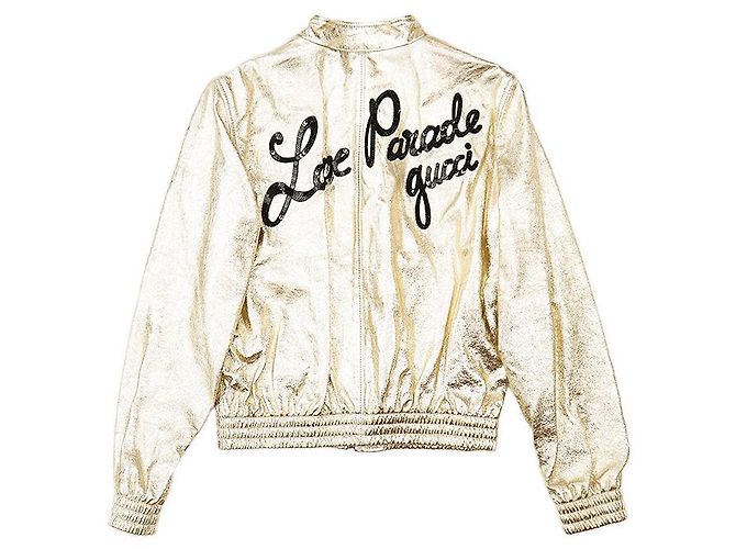 Chaqueta de piel de cordero Love Parade Gucci Dorado - vista 14