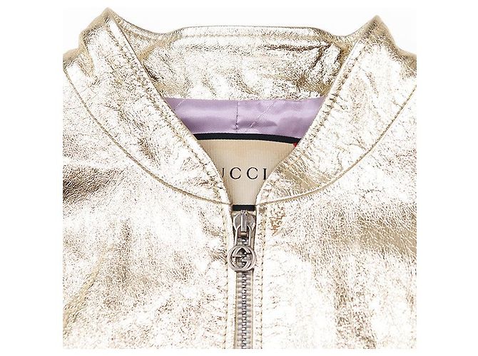 Chaqueta de piel de cordero Love Parade Gucci Dorado - vista 6
