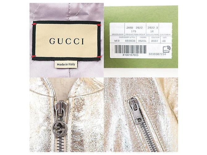 Chaqueta de piel de cordero Love Parade Gucci Dorado - vista 9