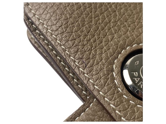 Tarjetero de Mujer Dogon de Hermès Gris pardo - vista 15