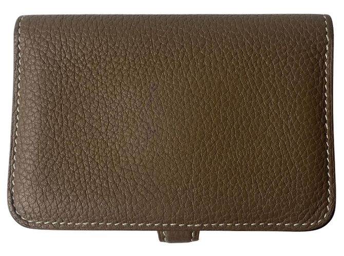Tarjetero de Mujer Dogon de Hermès Gris pardo - vista 2