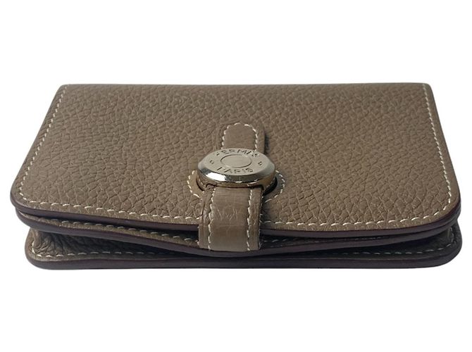 Tarjetero de Mujer Dogon de Hermès Gris pardo - vista 5