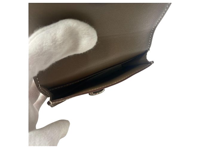 Tarjetero de Mujer Dogon de Hermès Gris pardo - vista 7
