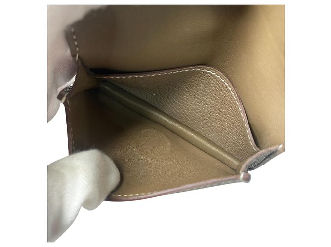 Tarjetero de Mujer Dogon de Hermès Gris pardo - vista 9