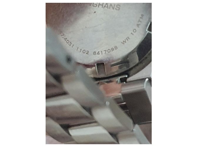 Autre Marque Junghans-Uhr aus Stahl / Diamanten Silber - Ansicht 3