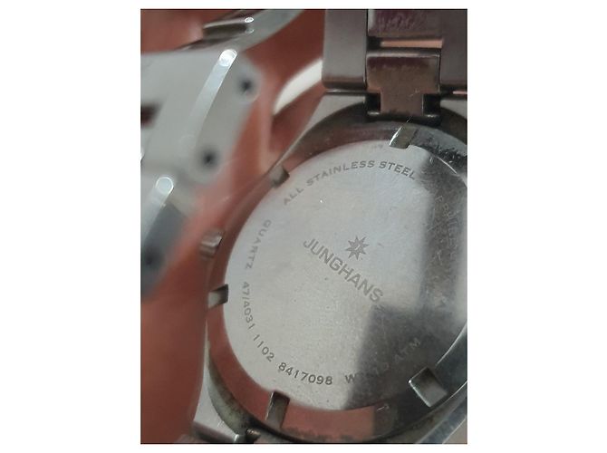 Autre Marque Junghans-Uhr aus Stahl / Diamanten Silber - Ansicht 7