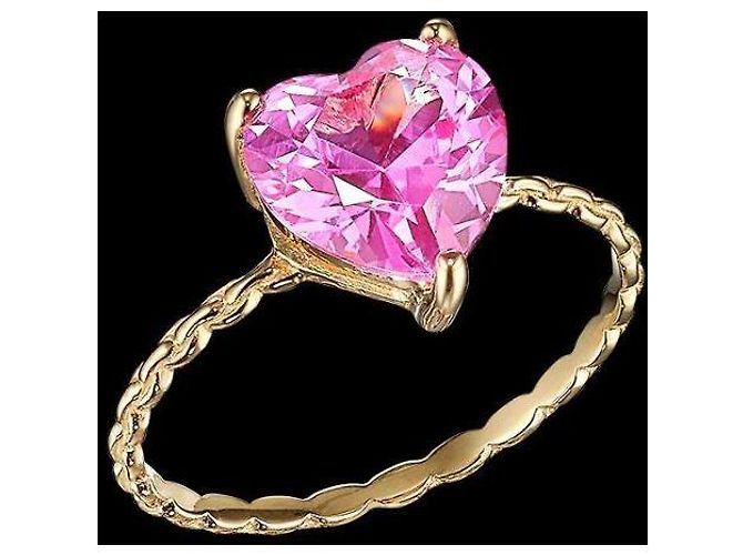 Autre Marque Anabela Chan Mini Ring mit rosa Saphir Herz Pink - Ansicht 6