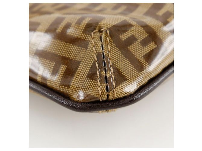 Fendi Zucchino Mamma Baguette Vinile Marrone - vista 6
