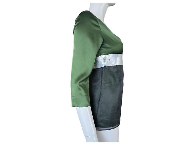 Blusa de seda Red Valentino Verde oscuro - vista 3