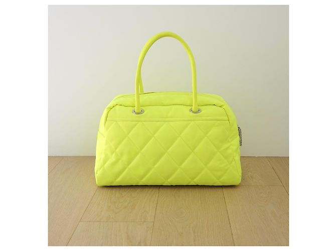 Borsa Duffle Gialla Fluo Chanel Giallo - vista 3