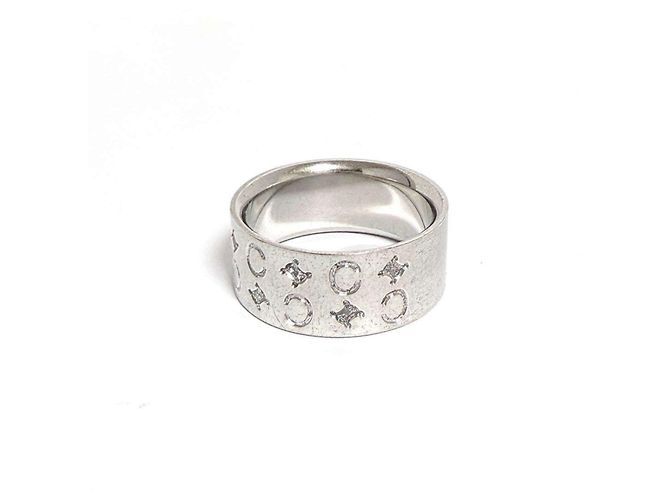 Céline Celine Herren Macadam Logo Breite Ring in Silber - Ansicht 3