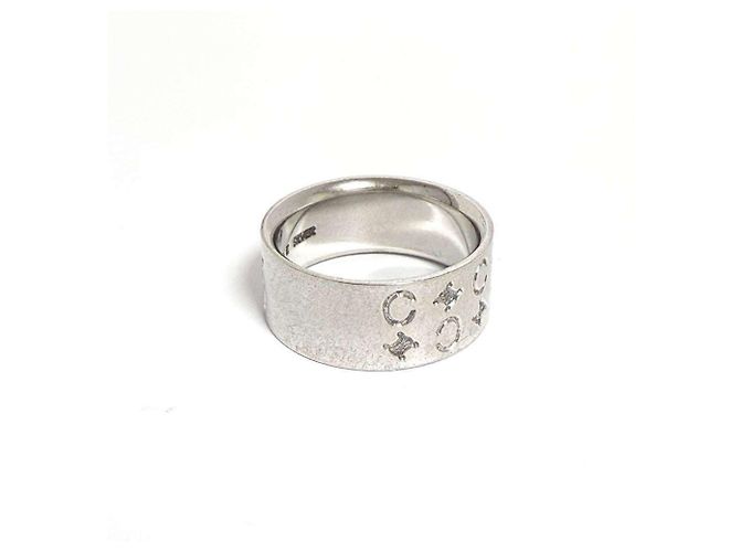 Céline Celine Herren Macadam Logo Breite Ring in Silber - Ansicht 4
