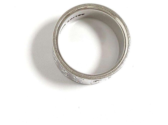 Céline Celine Herren Macadam Logo Breite Ring in Silber - Ansicht 5