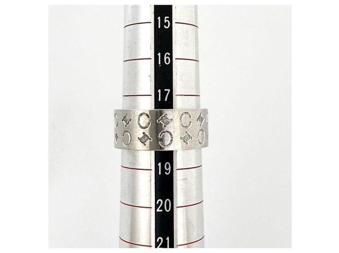 Céline Celine Herren Macadam Logo Breite Ring in Silber - Ansicht 6
