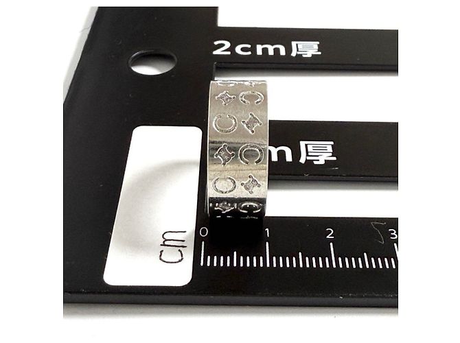 Céline Celine Herren Macadam Logo Breite Ring in Silber - Ansicht 8