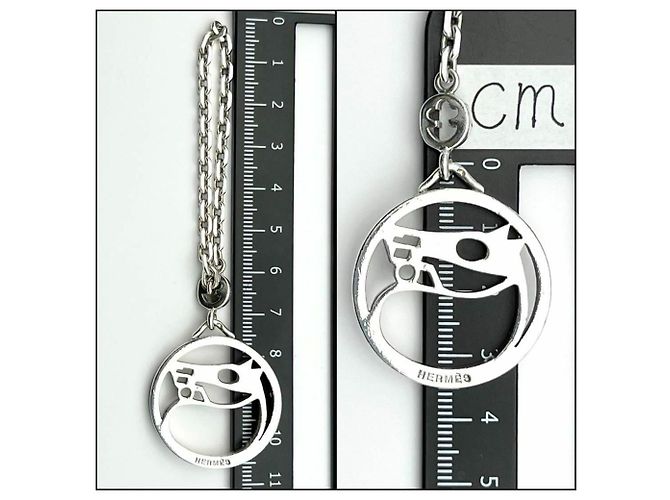 Vintage Silber Handtaschen Charm von Hermès - Ansicht 8