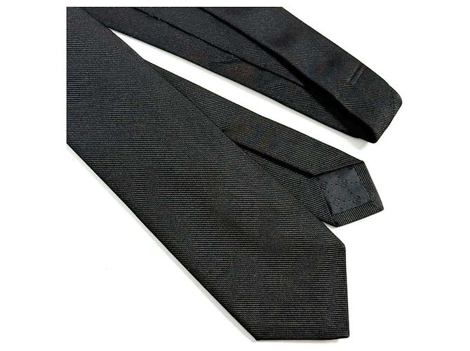 Cravatta Underknot Tiger da uomo Gucci in seta nera Nero - vista 4