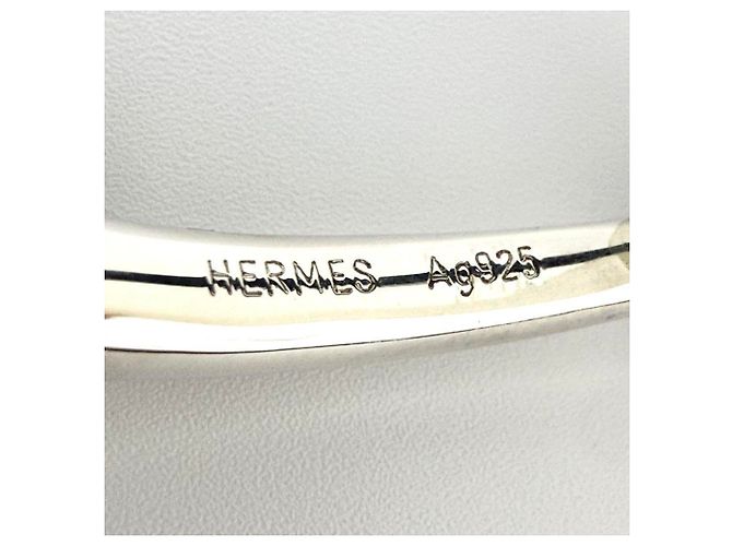Bracciale Charm Horsebit Hermès Nero Argento - vista 7