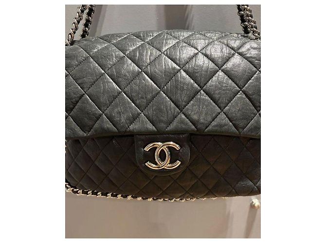 Timeless Chanel Classic Flap Cadena Alrededor Negro - vista 10