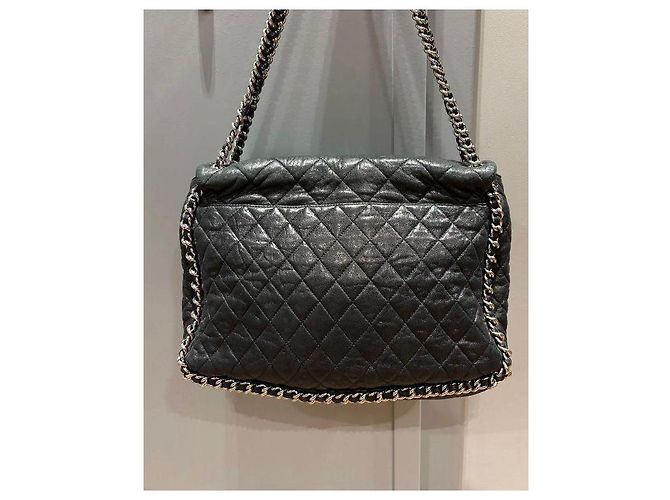 Timeless Chanel Classic Flap Cadena Alrededor Negro - vista 2