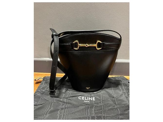 Secchiello Céline Crecy in pelle nera Nero - view 6