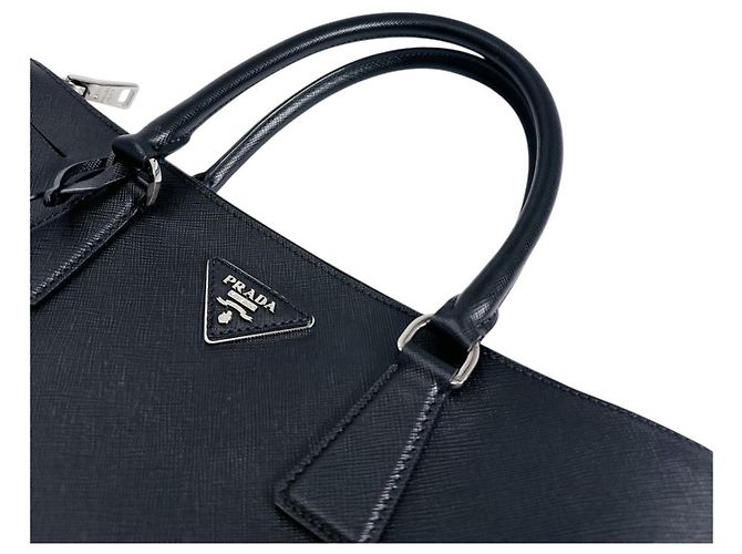 Prada Saffiano Leather Tote Bag Black - view 10