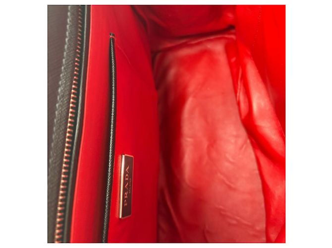Prada Saffiano Leather Tote Bag Black - view 12