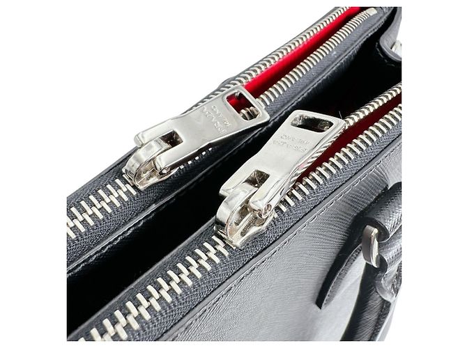 Prada Saffiano Leather Tote Bag Black - view 17