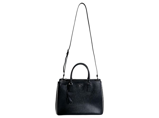 Prada Saffiano Leather Tote Bag Black - view 2