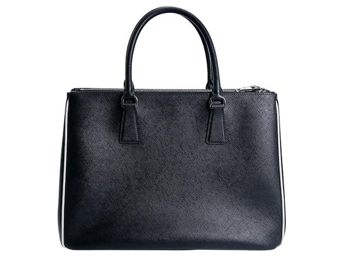 Prada Saffiano Leather Tote Bag Black - view 3