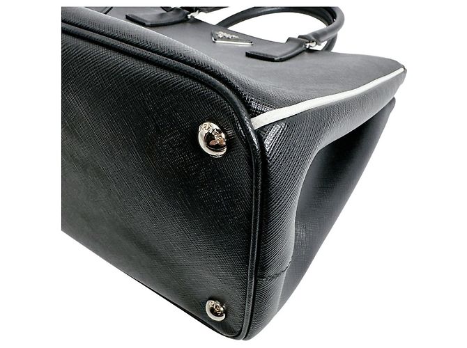 Prada Saffiano Leather Tote Bag Black - view 6