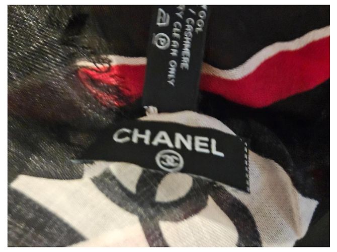 Chal de Cachemira Chanel Negro - vista 8