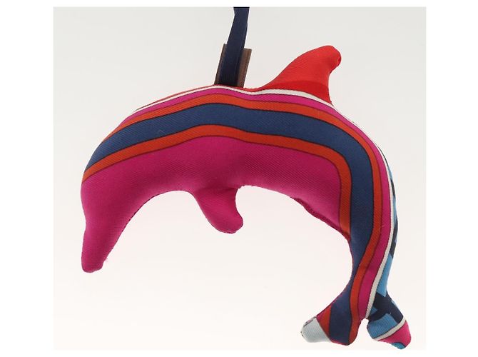 Portachiavi Dolphin Petit H in seta di Hermès Porpora - vista 3
