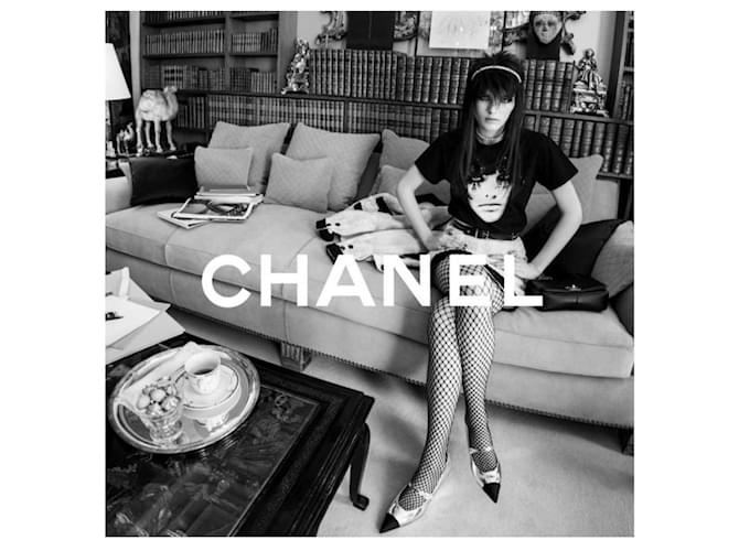 Medias de red Chanel Negro - vista 8