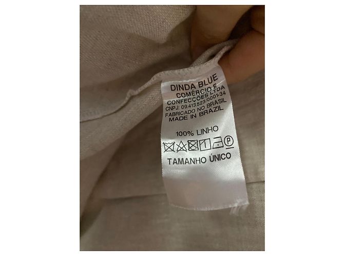 Autre Marque Poncho Antigua Natural Vanda Jacintho Beige Amarillo - vista 2