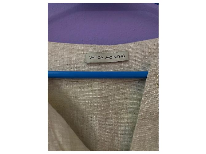 Autre Marque Poncho Antigua Natural Vanda Jacintho Beige Amarillo - vista 3