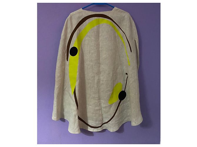 Autre Marque Poncho Antigua Natural Vanda Jacintho Beige Amarillo - vista 4