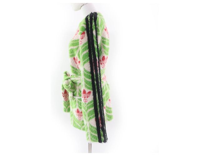 Abrigo de nylon con cinturón Gucci×adidas Trefoil Verde - vista 2