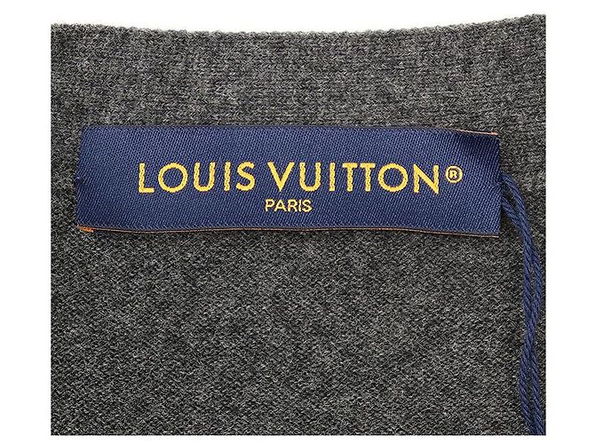 Cardigã de lã e caxemira Monogram da Louis Vuitton Marrom Cinza - vista 9