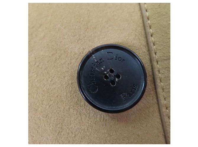 Abrigo de shearling bordado con abeja Mouton Christian Dior Beige - vista 10